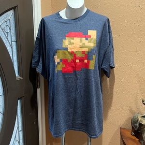 Super Mario Mario blue men’s t-shirt